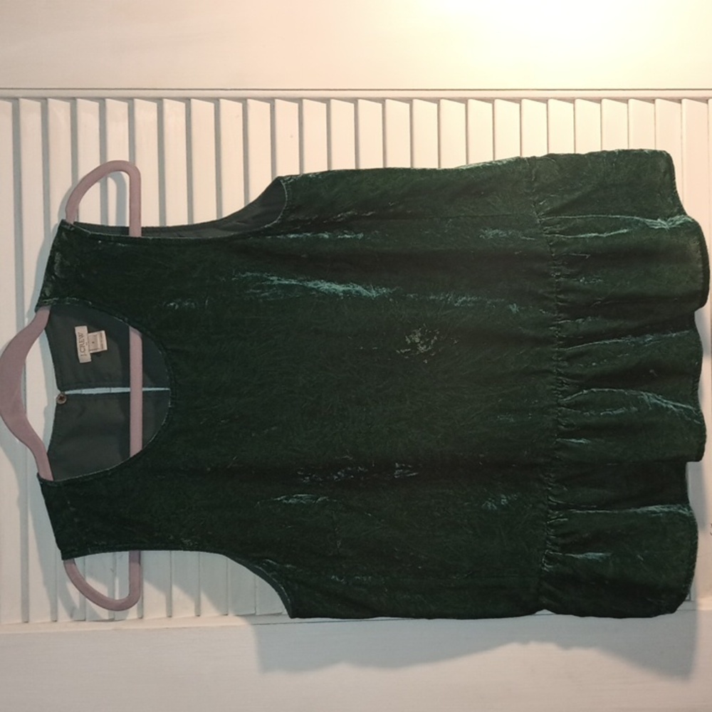 Dark green velvet tank top